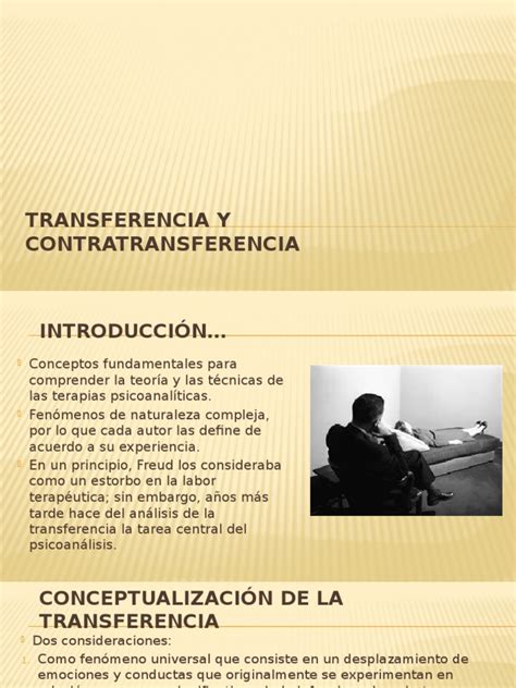 Transferencia Y Contratransferencia Psicoanálisis Psicoterapia