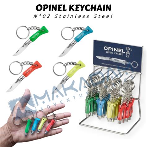 Jual Keychain Gantungan Kunci Pisau Lipat Stainless Opinel N02 Green