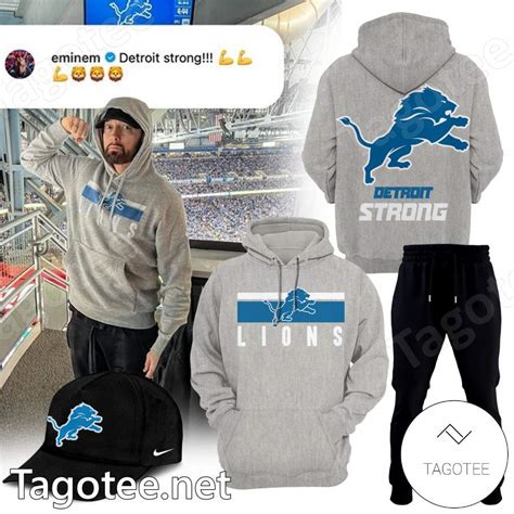 Eminem Detroit Lions Strong Hoodie, Pant, Cap - Tagotee