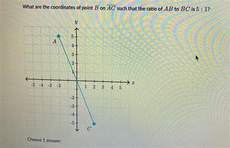 Solved What Are The Coordinates Of Point B On Ac Such That