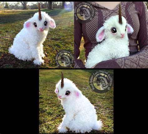 Hand Made Poseable Fantasy Baby Unicorn By Wood Splitter Lee