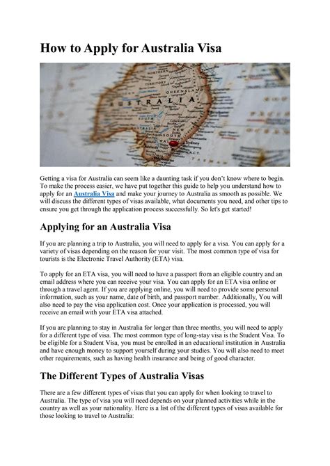 How To Apply For Australia Visa By Sweden Dsouza Issuu