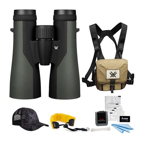 Vortex Hunting Optics Crossfire 12x50 Binoculars Glasspak Harness And Accessory Bundle