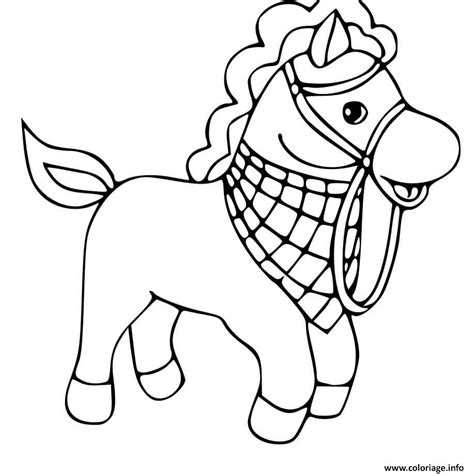 Coloriage Cheval Simple Maternelle Dessin Cheval à imprimer