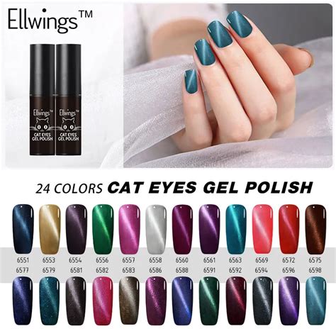 Ellwings Uv Gel Unha Polon S Olhos De Gato Gel Unha Polon S Cores