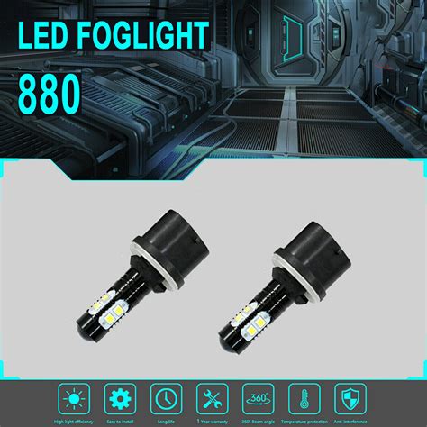 Pc Led Fog Light Bulbs Drl K Xenon White High Power Xbd