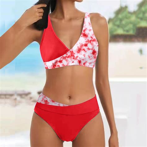 Baqcunre Swim Suits For Women 2024 Women High Waisted Bikini Sexy Push