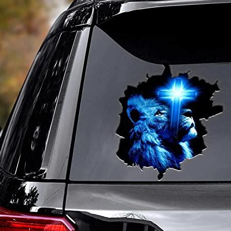 Jesus Waterproof Car Sticker,Jesus Window Glass Vinyl Car Sticker,3D Jessus Broken Glass Car ...