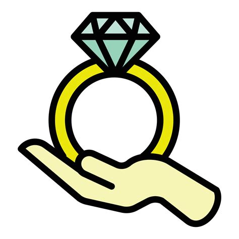 Buy diamond ring icon outline vector. Gold wedding 14308957 Vector Art ...