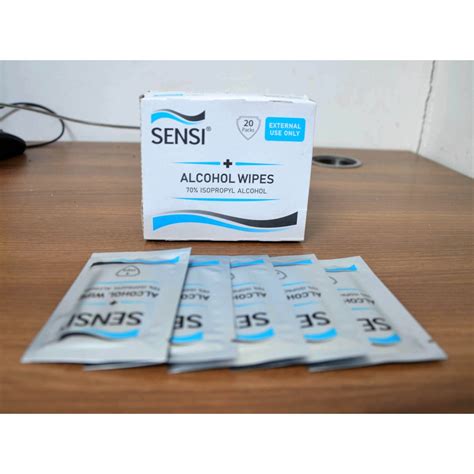 Jual SENSI ALCOHOL WIPES ISOPROPYL ALCOHOL 70 PRAKTIS STERIL 20 PCS