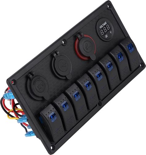 Rocker Anahtarı 12 V 24 V 8 Gang Araba Tekne LED Rocker Anahtarı