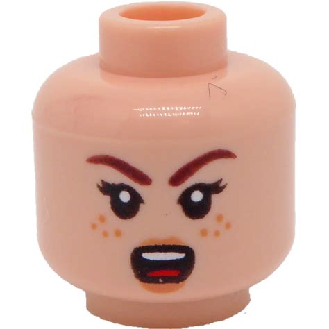 Lego Light Flesh Mafalda Hopkrik Minifigure Head Recessed Solid Stud