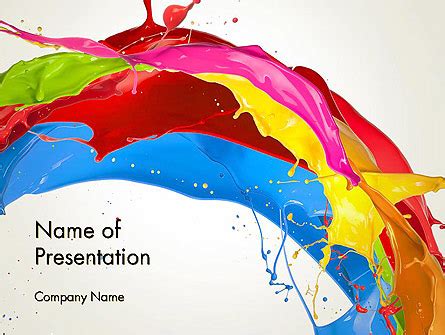 Colorful Paint Splash Presentation Template For Powerpoint And Keynote