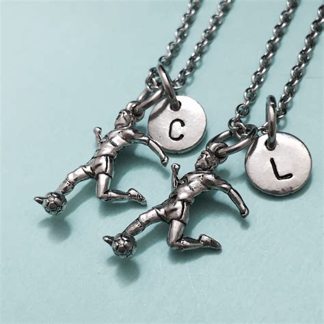 Best Friend Necklace Soccer Player Necklace Sports Necklace Etsy UK