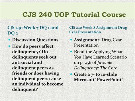 PPT CJS 240 UOP Tutorial Course Uoptutorial PowerPoint Presentation