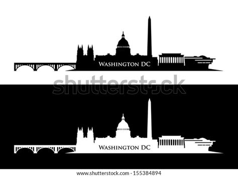 Washington Dc Skyline Vector Illustration Stock Vector (Royalty Free) 155384894