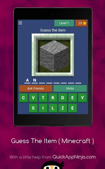 Guess The Item ( Minecraft 1.14.4 ) for Android - APK Download