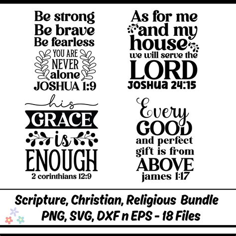 Christian Bundle Svg Scripture Bundle Bible Verse Bundle Cut Files For Cricut Religious Svg