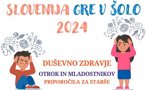 Slovenija Gre V Olo Du Evno Zdravje Otrok In Mladostnikov