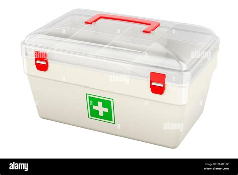 First Aid Kit 3d Rendering Isolated On White Background Stock Photo