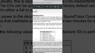 Soundtraxx Decoder Cv List | Popnable