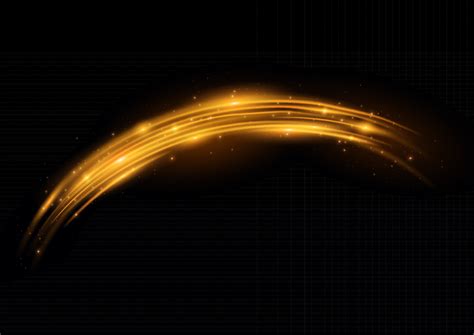 Golden Glowing Shiny Lines Effect Vector Background Luminous White