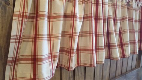 Red Plaid Kitchen Cafe Curtains/ Country Curtains/ Kitchen | Etsy