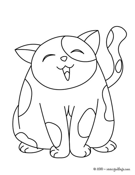 Dibujos Para Colorear Gato Feliz