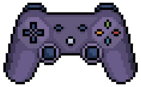 Pixel Art Videojuego Joystick Vector Icono Para Juego De 8 Bits Sobre