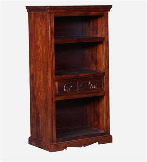 Buy Airavana Sheesham Wood Book Shelf In Honey Oak Finish By Mudramark