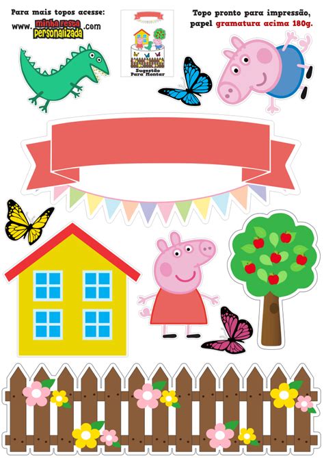 Topo De Bolo Peppa Pig Peppa Pig Decorations Peppa Pig Birthday Porn