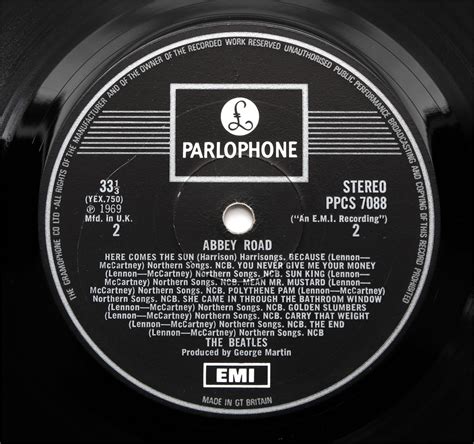 Parlogram Auctions The Beatles Abbey Road Uk 1969 Export