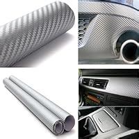 Amazon Diyah D Silver Carbon Fiber Film Twill Weave Vinyl Sheet