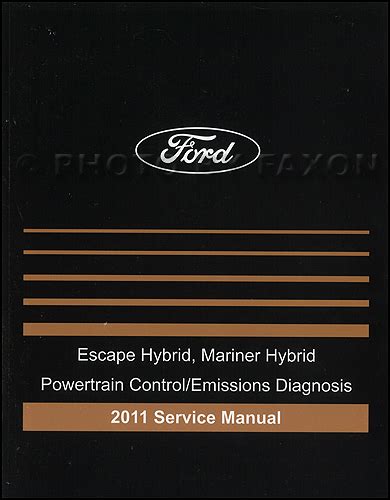 2011 Ford Escape Hybrid Mercury Mariner Hybrid Wiring Diagram Manual Original