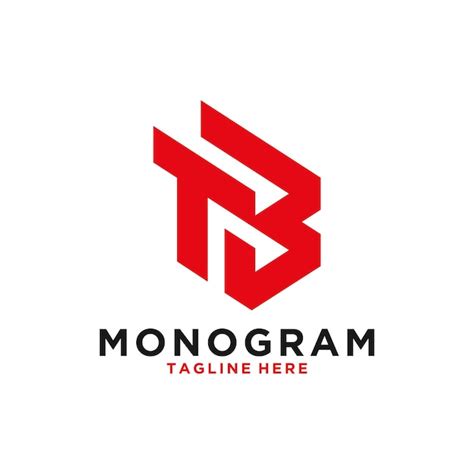 Monograma Letra T Y B Dise O De Logotipo Moderno Vector Premium