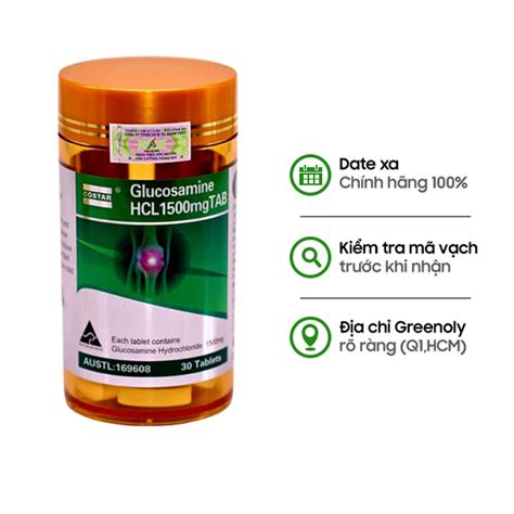 Costar Viên Uống Hỗ Trợ Xương Khớp Glucosamine Hcl 1500mg 30 Viên Greenoly