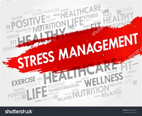 Stress Management Word Cloud Health Concept Stock Vector Royalty Free