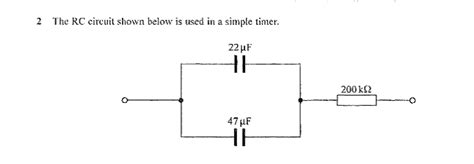 Solved 2 The RC Circuit Shown Below Is Used In A Simp