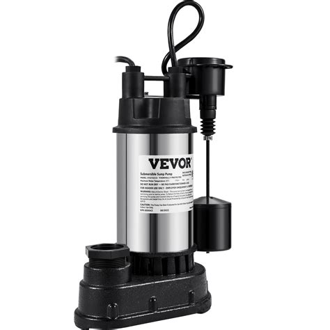 Vevor Sump Pump 15 Hp 6000 Gph Submersible Cast Iron And Stainless