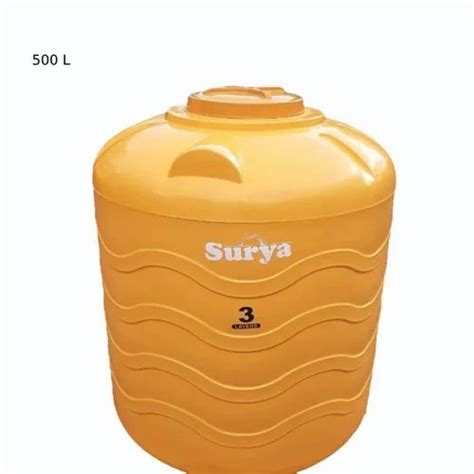 Yellow Surya 3 Layer Water Tank 500 L At Rs 2850 Piece In Koteshwar