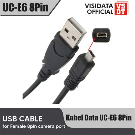 Jual Uc E6 Kabel Data Usb Cable 8pin For Camera Nikon Sony Samsung Lumix Shopee Indonesia