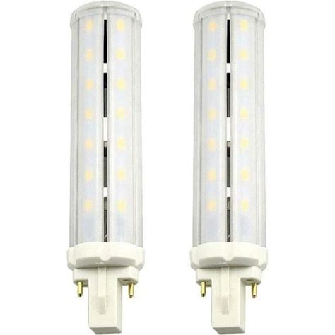 2 Pcs 2Pins 13W G24 Ampoule Led Blanc Chaud 3000K Universel Pour