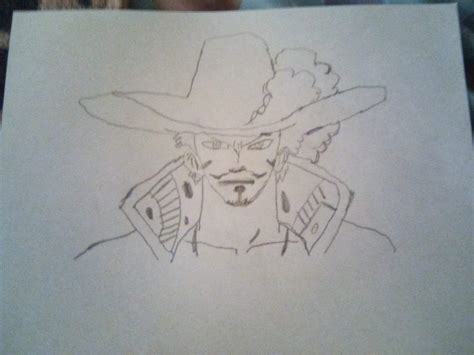 I Tried To Draw Dracule Mihawk Anyway Here Drawing Of Dracule Mihawk