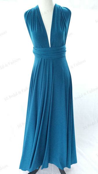 Teal Blue Convertiblemulti Way Maxi Dress Sis Bridal And Fashion