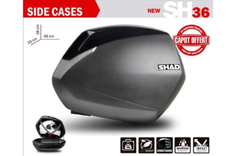 Valises Lat Rales Moto Shad Sh Capot Carbone Offert