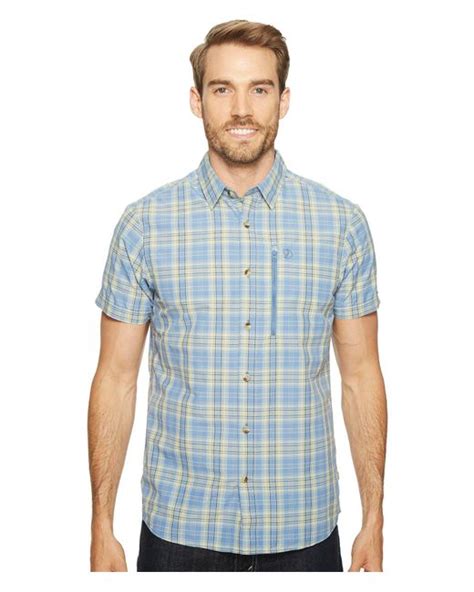 Fjallraven Abisko Hike Shirt Short Sleeve In Blue For Men Lyst