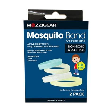 2 Pack Mozzigear Mosquito Bands | Kmart Citronella Oil, Deet Free ...