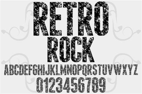 Tipografía Retro Fuente Diseño Rock Vector Premium