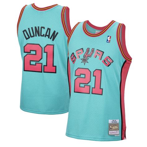 Tim Duncan San Antonio Spurs Mitchell & Ness 1998-99 Hardwood Classics ...