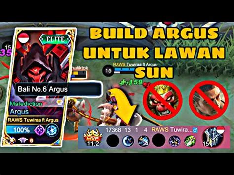 Build Terbaru Argus Untuk Lawan Sun Di Exp Lane Argus Ft Tiktok Youtube